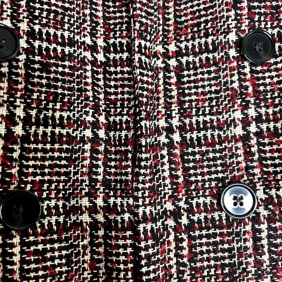 New Look Jacket Coat Blazer Women 2 Plaid lined Dark Academia Dressy Winter Fall - Picture 8 of 12